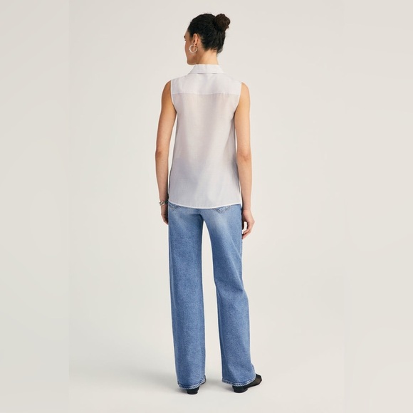 DEREK LAM - JANET SLEEVELESS TUXEDO SHIRT NWT - Picture 3 of 9